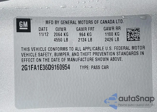 2G1FA1E36D9160954: 41010977