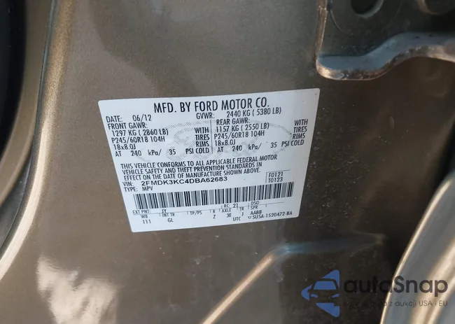 2FMDK3KC4DBA62683: 41012515