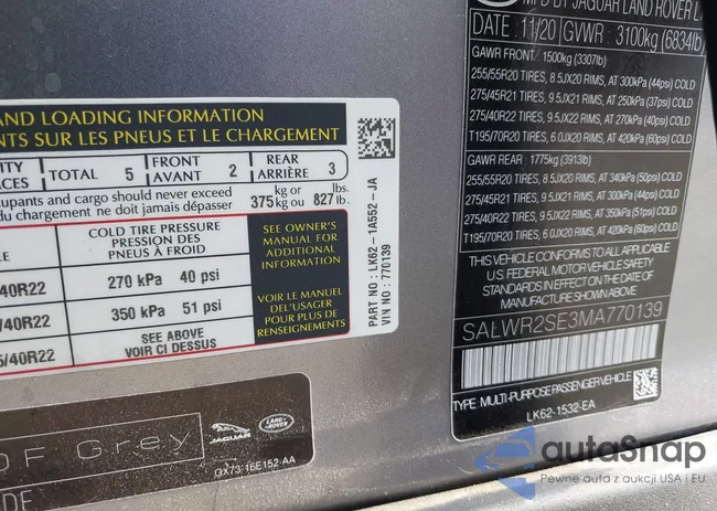 SALWR2SE3MA770139: 41013149