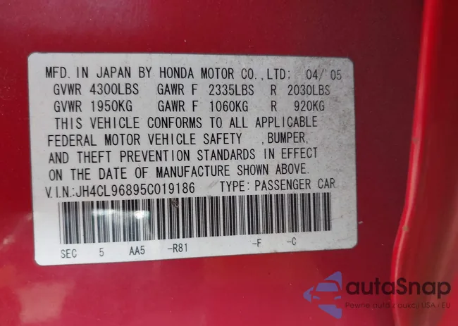 JH4CL96895C019186: 41015504