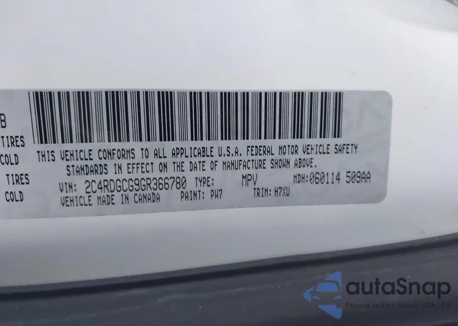 2C4RDGCG9GR366780: 41015852