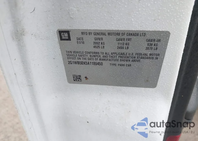 2G1WB5EK5A1189450: 41017122