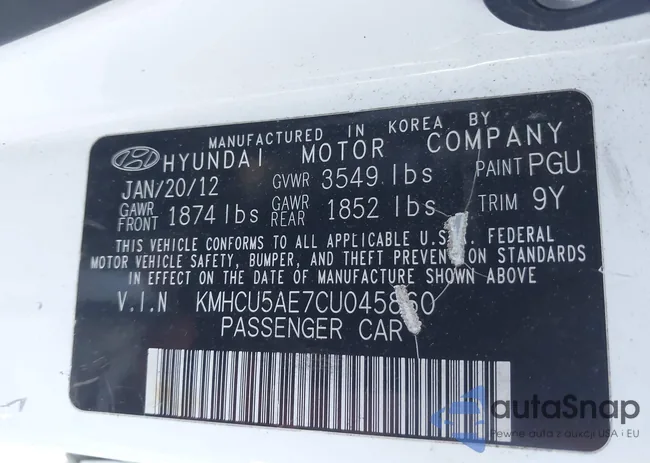 KMHCU5AE7CU045860: 41022317