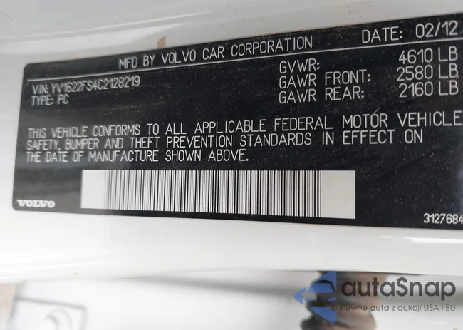 YV1622FS4C2128219: 41025569