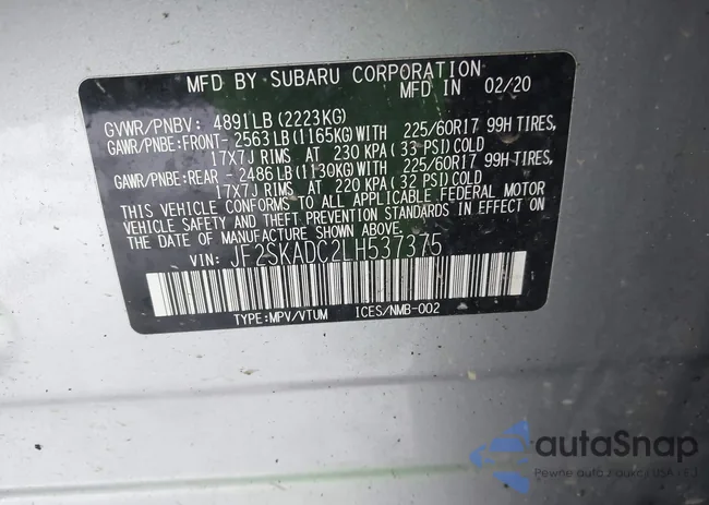 JF2SKADC2LH537375: 41027656