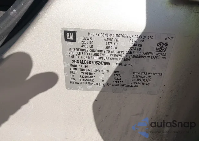 2GNALDEK7D6247095: 41031618