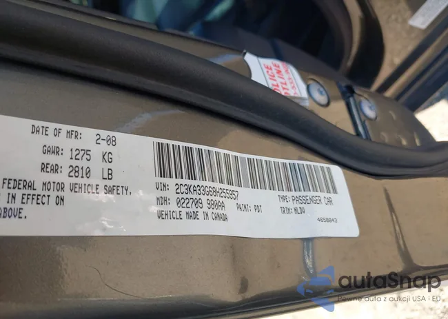 2C3KA33G68H255957: 41036915