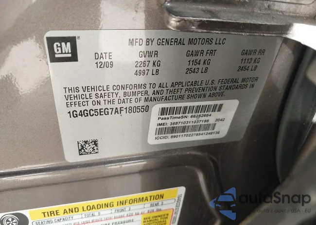 1G4GC5EG7AF180550: 41039046