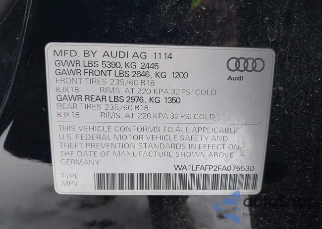 WA1LFAFP2FA075530: 41039375