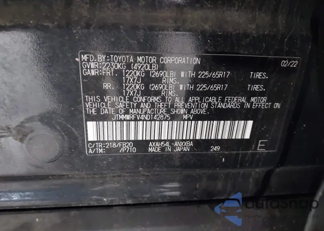 JTMMWRFV4ND142875: 41042760