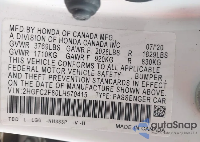 2HGFC2F80LH570415: 41043752