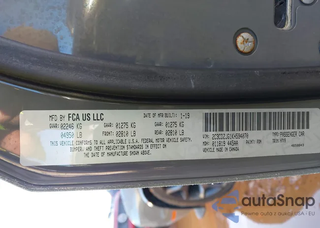 2C3CDZJG1KH594070: 41045536