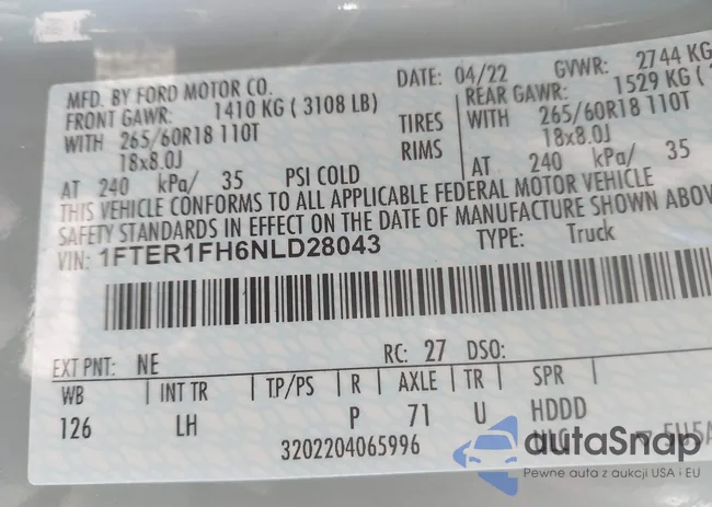 1FTER1FH6NLD28043: 41047873