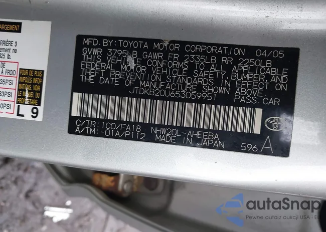 JTDKB20U653059951: 41054792