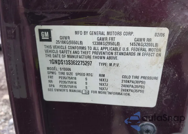 1GNDS13S362275297: 41066621