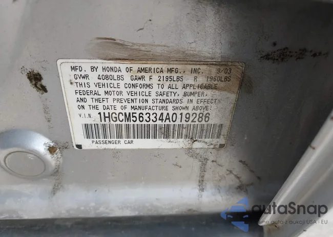 1HGCM56334A019286: 41070562