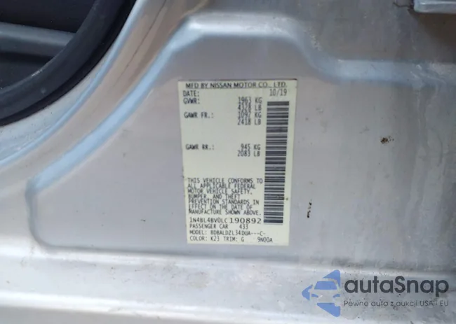 1N4BL4BV0LC190892: 41071741