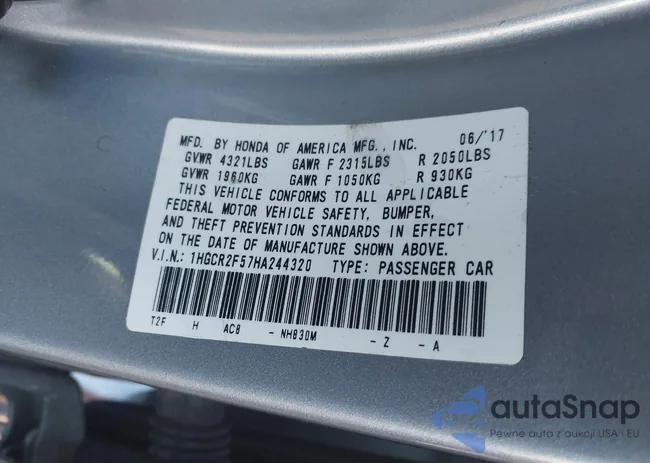 1HGCR2F57HA244320: 41073143