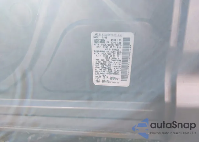 JN8AS58T88W300358: 41076912