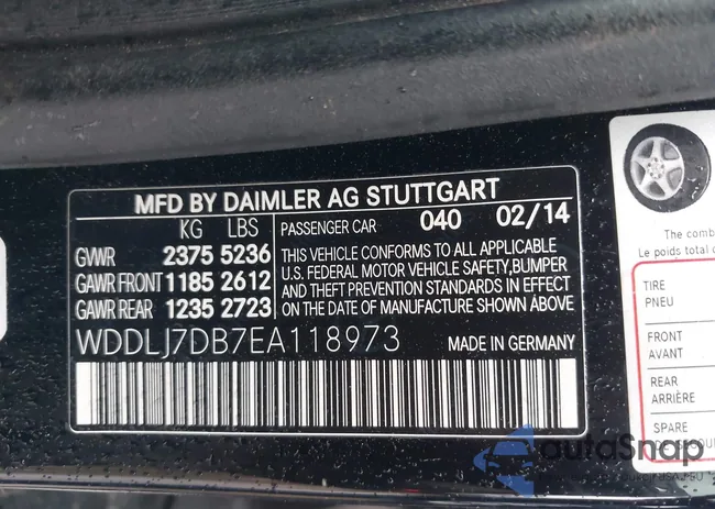 WDDLJ7DB7EA118973: 41081381