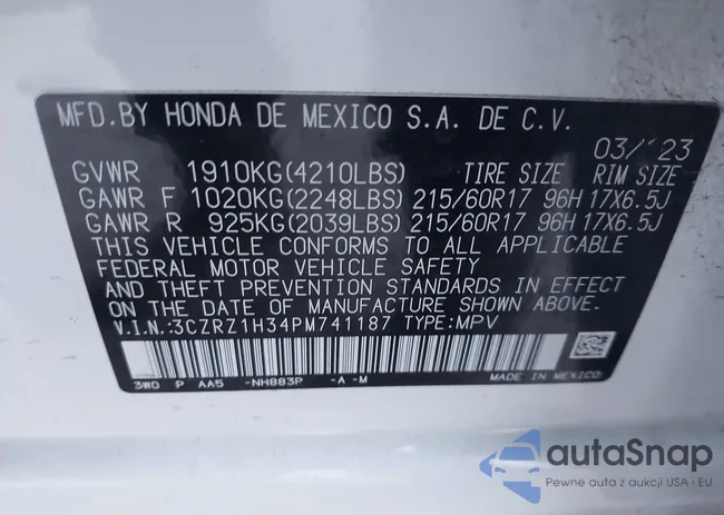 3CZRZ1H34PM741187: 41082917