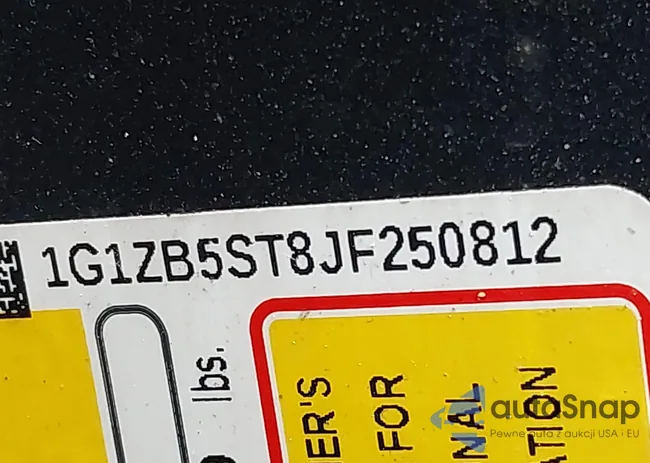 1G1ZB5ST8JF250812: 41085010