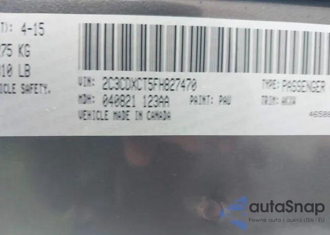 2C3CDXCT5FH827470: 41087341