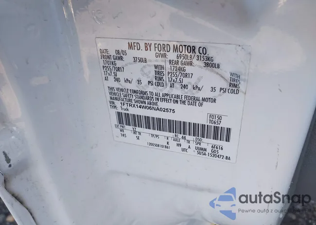 1FTRX14W06NA02575: 41087816