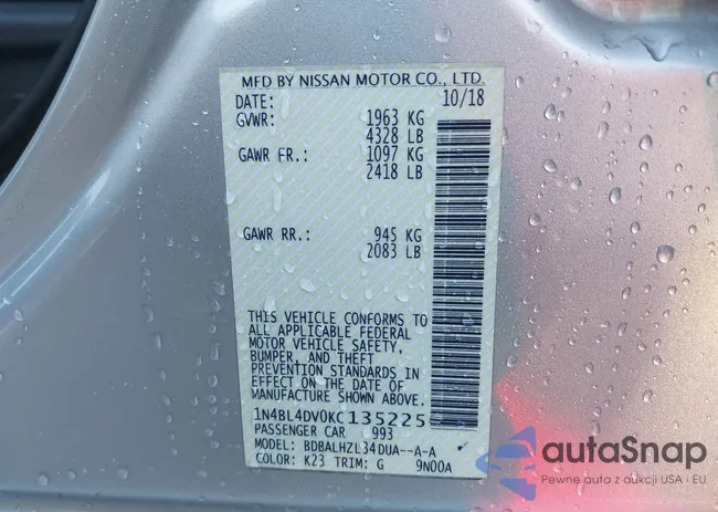 1N4BL4DV0KC135225: 41091824