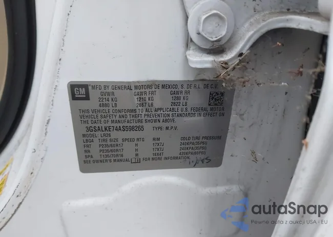 3GSALKE74AS598265: 41092840