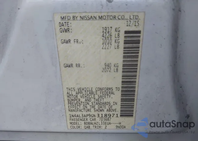 1N4AL3AP9GN318971: 41093736