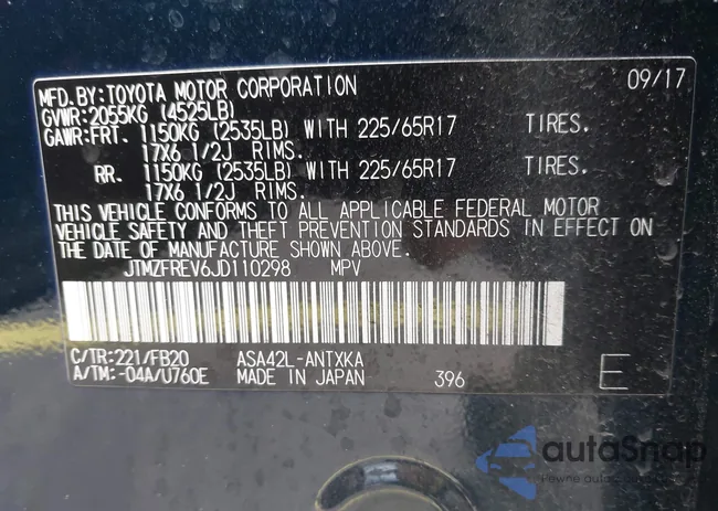 JTMZFREV6JD110298: 41095124