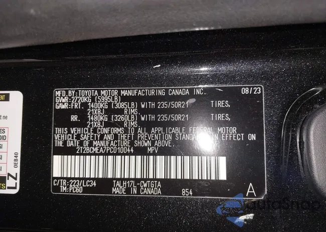 2T2BCMEA7PC010044: 41101686