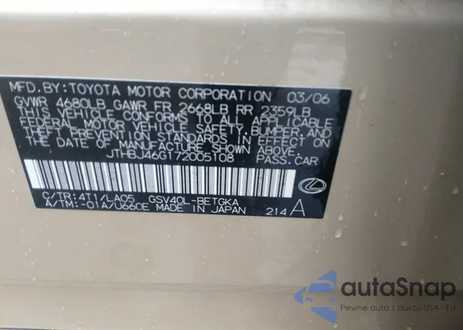 JTHBJ46G172005108: 41102715