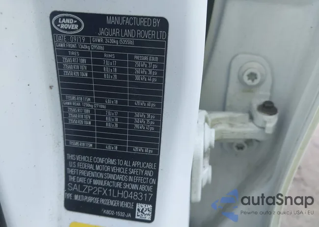 SALZP2FX1LH048317: 41104452