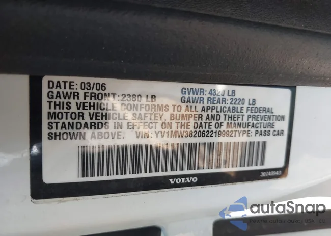 YV1MW382062219992: 41105494