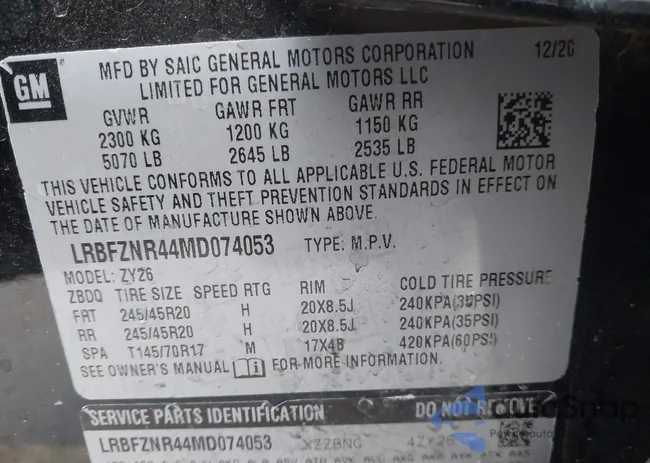 LRBFZNR44MD074053: 41105952