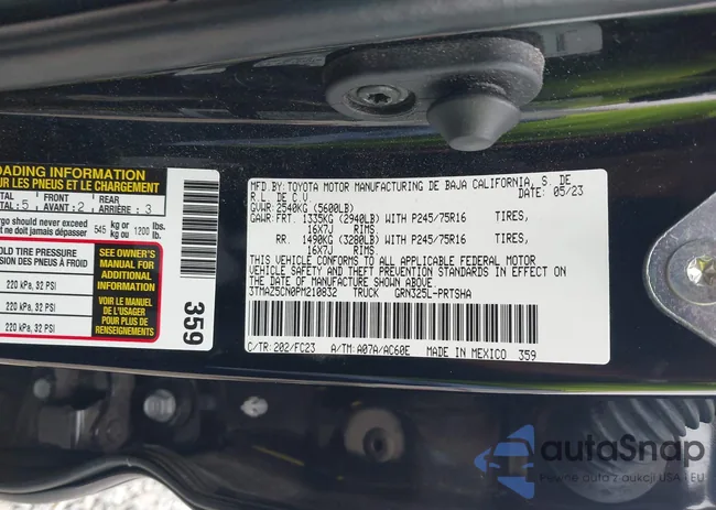 3TMAZ5CN0PM210832: 41107357