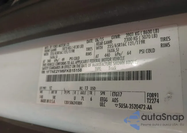 1FTNE2YM6FKB15158: 41107110