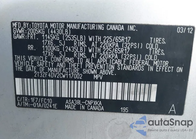 2T3ZF4DV2CW117002: 41107927