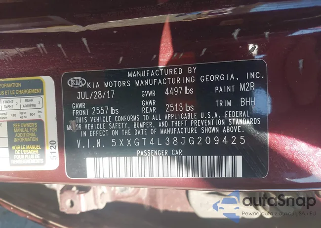 5XXGT4L38JG209425: 41109576