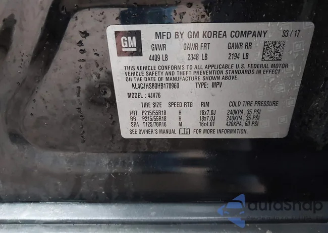 KL4CJHSB0HB170960: 41109875