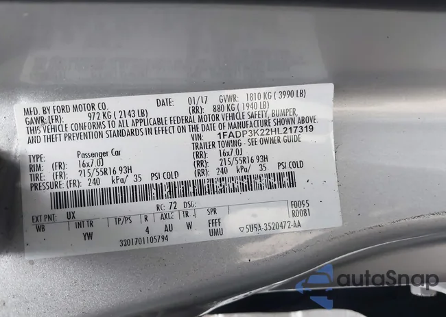 1FADP3K22HL217319: 41110230