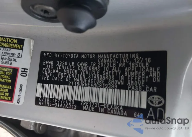 2T1BURHE4HC819399: 41112908