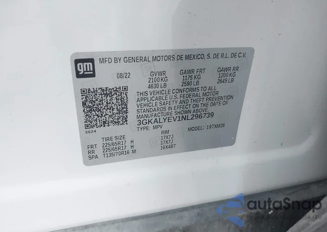 3GKALYEV1NL296739: 41118630