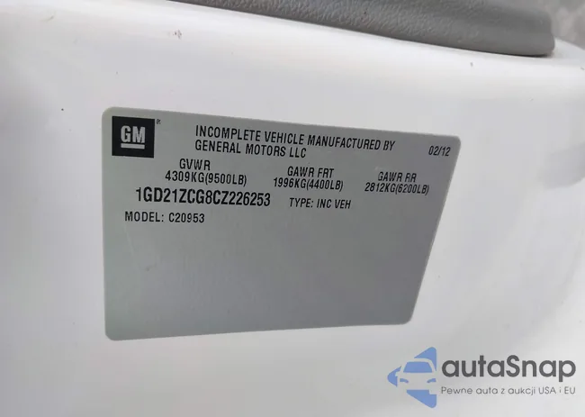 1GD21ZCG8CZ226253: 41123470