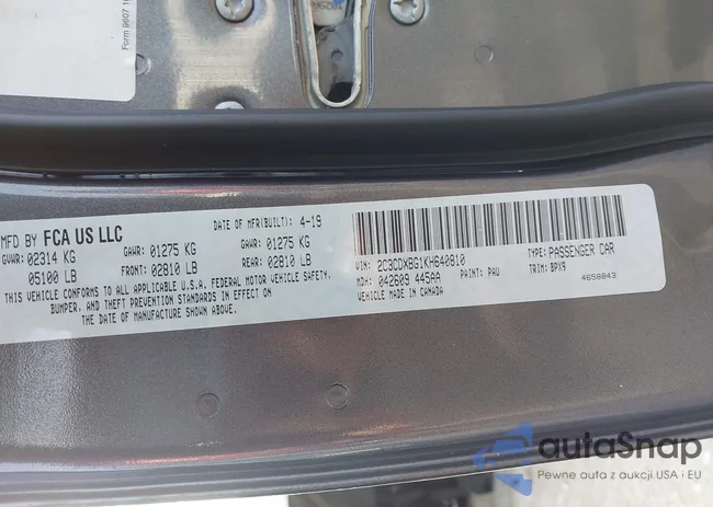 2C3CDXBG1KH640810: 41124358