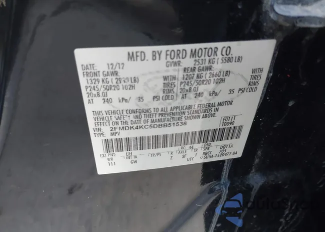 2FMDK4KC5DBB51538: 41124406