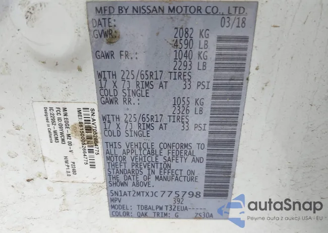 5N1AT2MTXJC775798: 41125634