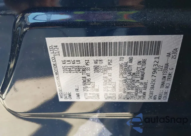 5N1BT3BA2SC796321: 41128474